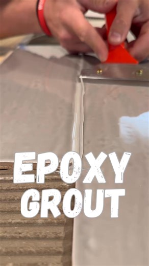 EPOXY GROUT. No Taping Off! Continuing my experimenting on epoxy grout. Personally I’m not very familiar with it, and I’m learning a lot by reading all the comments! I think this is a great option for some situations. #carpentry #realestate #homedecor #renovation #designer #hardwork #diy #woodworking #construction #work #engineering #homerenovation #homemade #asmr #tools #remodel #entrepreneur #interiordesign #design | Reggie Webb