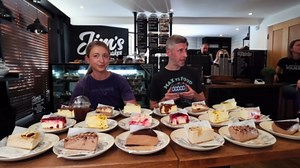 Woman tries 20 cheesecake slices in 30 minutes food challenge