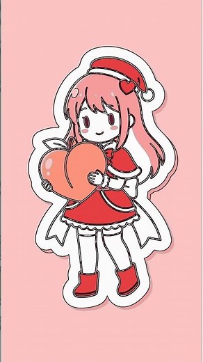 Draw a Chibi Girl Holding a Peach | Easy Step-by-Step