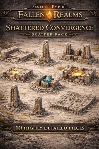 Sentinel Shattered Convergence Array Terrain Set | Fallen Realms Terrain | DND Terrain | 28mm 32mm Tabletop Ruins - Etsy