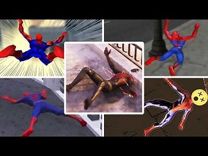 Evolution of Spider-Man hitting his face on concrete