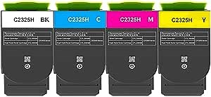 C2310K0 C2310C0 C2310M0 C2310Y0 Remanufactured C231 Toner Cartridge Replacement for Lexmark C2325 C2325dw MC2325adw C2535 C2535dw MC2535adwe C2425 C2425dw MC2425adw C2640 MC2640adwe Printer.
