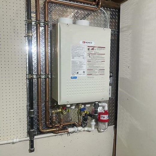 Noritz Tankless Water Heater Install #hvacinstall #hvac #tankless #tanklesswaterheater #plumbing