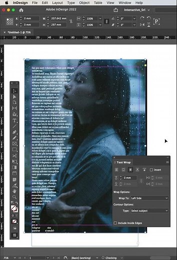 Auto detect text wrap | Adobe indesign #tutorial #adobesoftware #adobedesign
