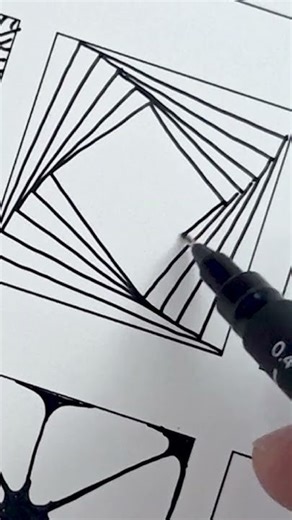 Paradox Zentangle Pattern | Relaxing Drawing #shorts