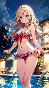 ちちぷい on Instagram: "キュンキュンナイトプール #AI #aiart #AIイラスト #aisong #sunoai #ちちぷい"