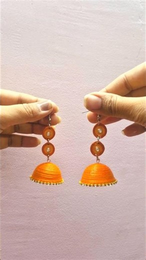 Handmade Earrings Making ✨ | Simple Paper Jewellery DIY 💖 #viralvideo #paperjewellery #earringmaking