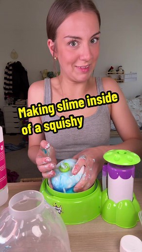 Making slime inside of a squishy ! | Making Slime