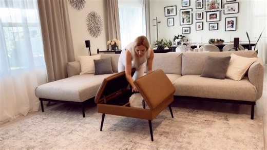Watch Milcil Large Square Storage Ottoman Coffee Table Flip Top on Amazon Live