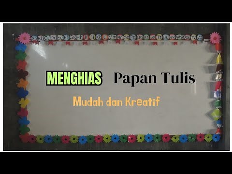 Menghias papan tulis dengan kertas lipat || Tutorial menghias papan tulis