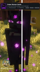 Minecraft: Cuter Cocoa, SAPIXCRAFT 32x & Ender Woman Vanilla 🍫✨👩‍🦱 #minecraft #shorts #resourcepack