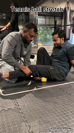 Tennis Ball Hamstring stretch