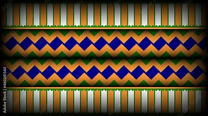 Looping simple animated pattern in flat style, seamless pattern in Asian style