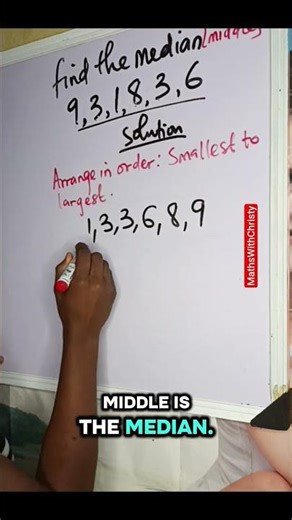 Median #medians #shortviral #youtubeshort #mathswithchristy