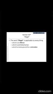 IPC – First Part of Definition of “Illegal” (Section 43 IPC)