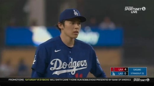 Roki Sasaki struggles again in exhibition start against the Angels