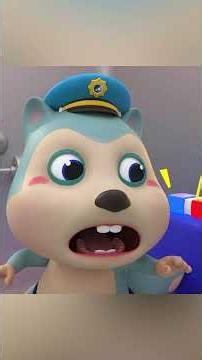 Junior Police Officer Wolfoo Rescues Puppies! 🚓🐶✨ #puppysong #kidssongs #nurseryrhymes #shorts