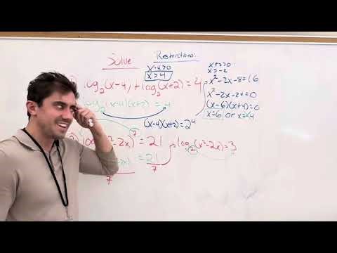 Precal 12 - Solving Log Equations (8.4)