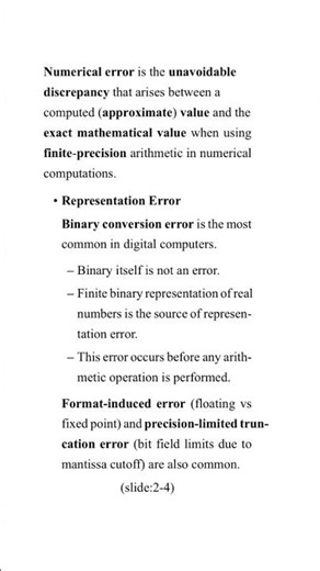 NA005: Numerical Error Definition and Machine-Level Computation Errors