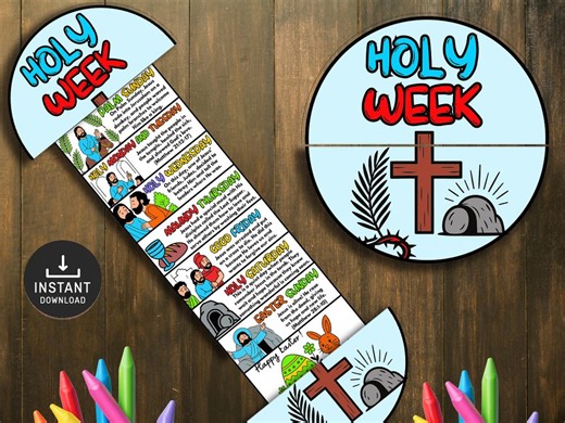 Holy Week Folding Surprise Bible Story Craft, Sunday School Activity - Etsy