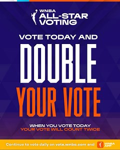 MAKE IT COUNT! WNBA All-Star votes are worth double today so vote for the best players on the court below! ⬇️ Link: https://vote.wnba.com?cid=wnba:asv:social:own:meta:feed:24-207:asv | WNBA