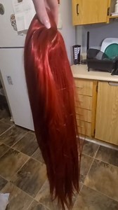 WIGER Red Wigs For Women Long Straight Red Hair Wig Middle Part Synthetic Colored Mermaid Cosplay Wig No Lace Nature Looking Girls Red Costume Full Wigs