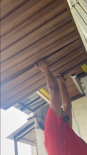 PVC Soffit Panel Installation । How to Install Soffit Panel #shorts #pvcceiling #balcony