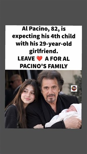 Al Pacino, 83, to welcome fourth child with girlfriend Noor Alfallah 👶🎬#shorts