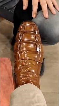 Relaxing ASMR Shoe Polish 👞 | Super Satisfying Shine #asmr #mirrorshine #satisfying #leathershoes