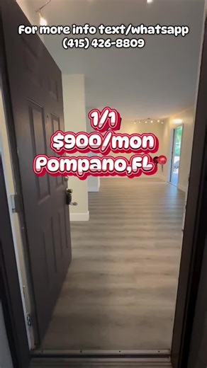 1/1 $900 Pompano, FL • REQUIREMENTS/INFO -No credit Required -First & Security -$80 Application fee -Pet Friendly Please be prepared to run a background check BEFORE any touring #pompanobeachfl #apartmentforrent #househuntingfl