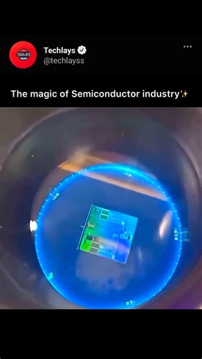 Techlays | Engineering Technology Science on Instagram: "Semiconductor chips are made through a highly precise process that starts with creating an ultra-pure silicon wafer. A light-sensitive chemical called photoresist is applied, and ultraviolet light is used to project microscopic circuit patterns onto the wafer. The unwanted portions of silicon are then removed through etching, and specific chemicals are implanted to create transistor regions. Layers of metal and insulating materials are add