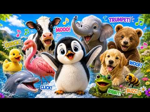 20 Cute Animal Sounds for Kids 🐧 Learn Animals & Funny Sound Effects #animalsounds