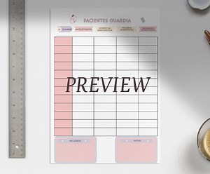 On-call Patient Planning Template. for Physicians and Nurses. - Etsy Australia