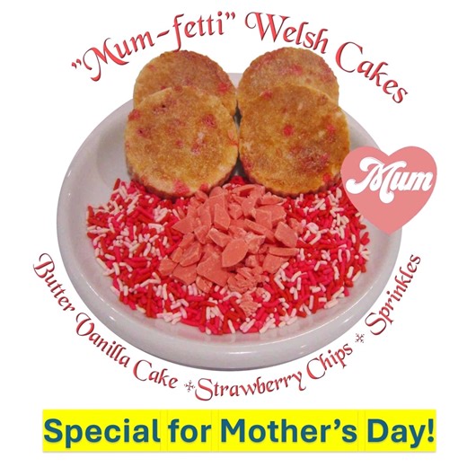 19 reactions | Welsh Baker introduces 3 new flavors of Welsh Cakes for Mother's Day! Red Velvet, Mum-Fetti and Cherry Dark Chocolate! All limited time flavors. 15% off and free shipping with discount code FACEBOOK or INSTAGRAM www.WelshBaker.com/Buynow | The Welsh Baker | Facebook