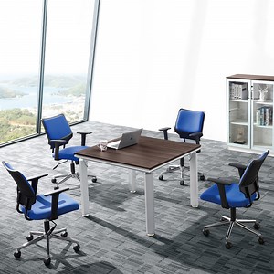 [Hot Item] Square Small Aluminum Metal Leg Frame Boss Room Office Chatting Coffee Meeting Conference Desk Table