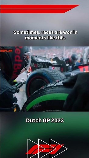 Red Bull's Rainy Pit Stop in Slow Motion | Dutch GP 2023 #F1 #Formula1 #F1Shorts #Shorts #Redbull
