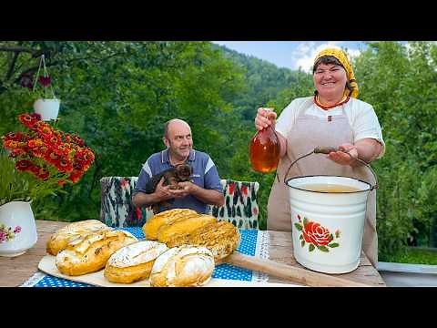 Baking Rustic Bread the Old Way in a Mountain Village
