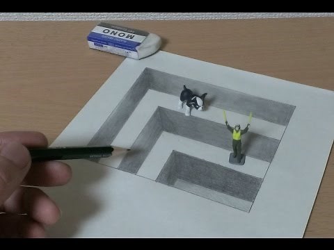 【トリックアート】紙に穴を開ける方法