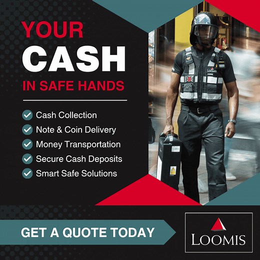 Still taking your cash takings to the bank? There's a better way! Sending staff to the bank is risky and wastes valuable time & money - Let Loomis do it for you.. safely and securely. | Loomis