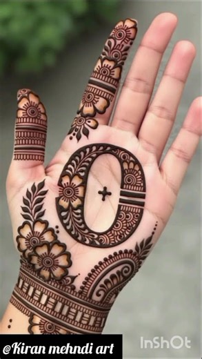 "O"♥️ Letter mehndi design || O♥️letter tattoo mehndi designs || #lettermehndidesign #viral #shorts