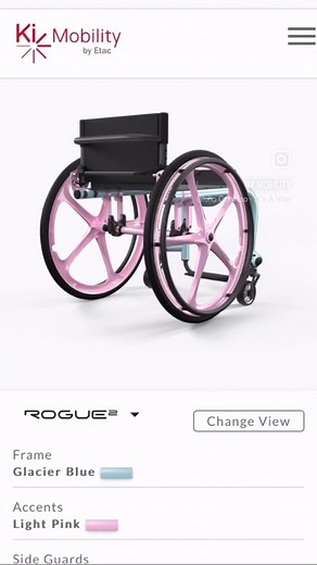 Ki Mobility is thrilled to introduce the Ki Mobility Color Visualizer—a new tool that transforms the way you personalize your chair. Say goodbye to the ordinary and embrace the extraordinary as you explore limitless color combinations to create a wheelchair that reflects your style and personality. Whether you are drawn to bold, vibrant hues or prefer sleek, subtle tones, the Color Visualizer brings your vision to life in real time. With just a few clicks, you can see your custom design and ensu