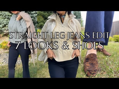 How to Style Straight Leg Jeans - 7 Fall Outfits + Shoes to Wear