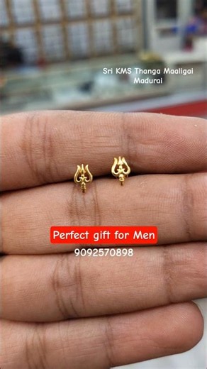 Trishul earring | trending men's earrings #mensfashion #gold #jewellery #ytshorts