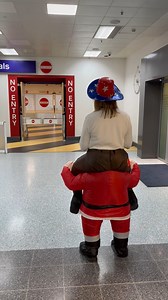 47K views · 156 reactions | Family reunions are the best ❤️ Wearing an inflatable Santa costume, Sandra surprised her sister Elaine and niece Ashley as they arrived at Your Airport from Oregon in America via Heathrow. It's moments like these that make the festive season so special! | Newcastle International Airport | Facebook
