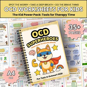 Kids OCD Workbook, Anxiety & CBT Tools, Mental Health Worksheets, Kids OCD, PDF