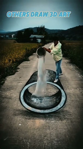 Other 3D Art vs. The MIND-BENDING Troll! 🤯 You Won't Believe It's Flat! #shortvideos #3dart #viral