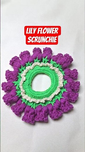 Crochet Lily Flower Scrunchie #crochetph