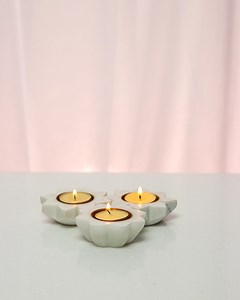 White Marble Candle Holder: Elegant Home Decor Centerpiece - Etsy