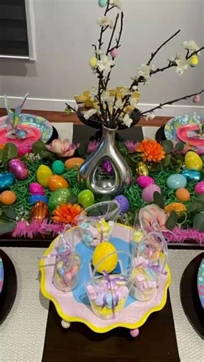 Easter Table Decor Idea | Elegant Centerpiece Setup #easterdecoration #tablesetting #decorinspo