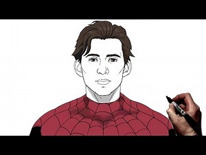 How To Draw Tom Holland (Spiderman) | Step By Step | Spiderman